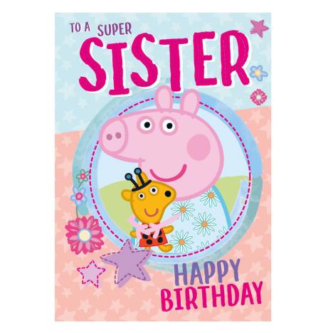 Super Sister Peppa Pig Birthday Card £2.45